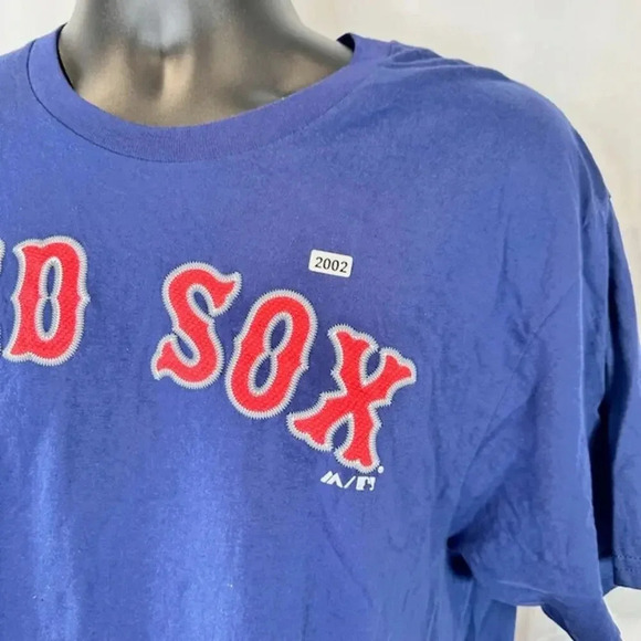 NEW Majestic MLB Boston Red Sox Short Sleeve T-Shirt Crew Neck Navy Blue Mens L - Picture 2 of 6